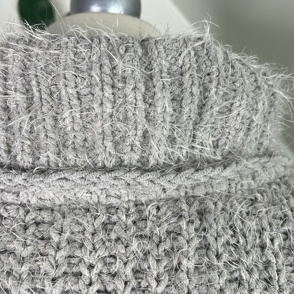 Free People Oasis Gray Oversized Cozy Tunic Sweater S - Picture 8 of 13